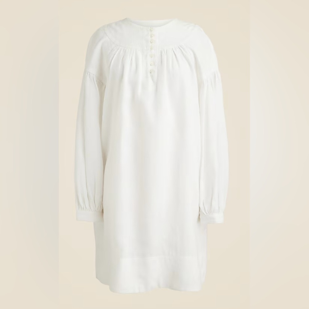 J.Crew Gathered popover dress in linen - Picture 5 of 9